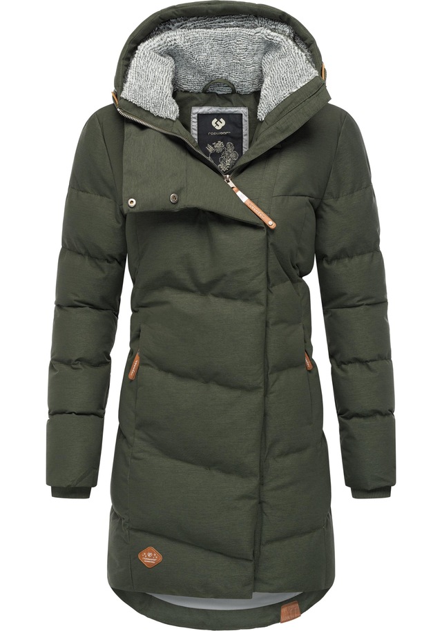 Ragwear Wintermantel »Pavla« stylischer Winterparka mit Teddyfutter und Kapuze