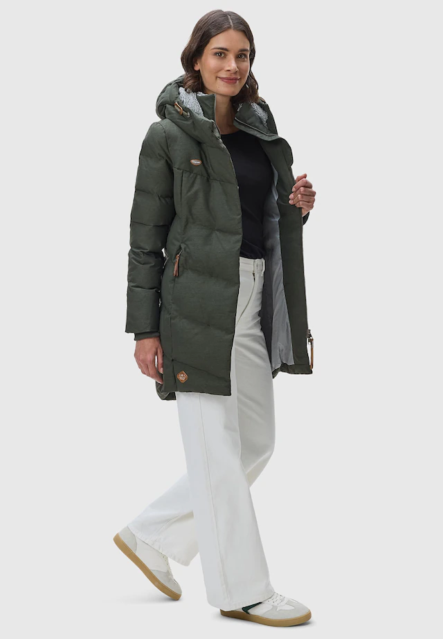 Ragwear Wintermantel »Pavla« stylischer Winterparka mit Teddyfutter und Kapuze