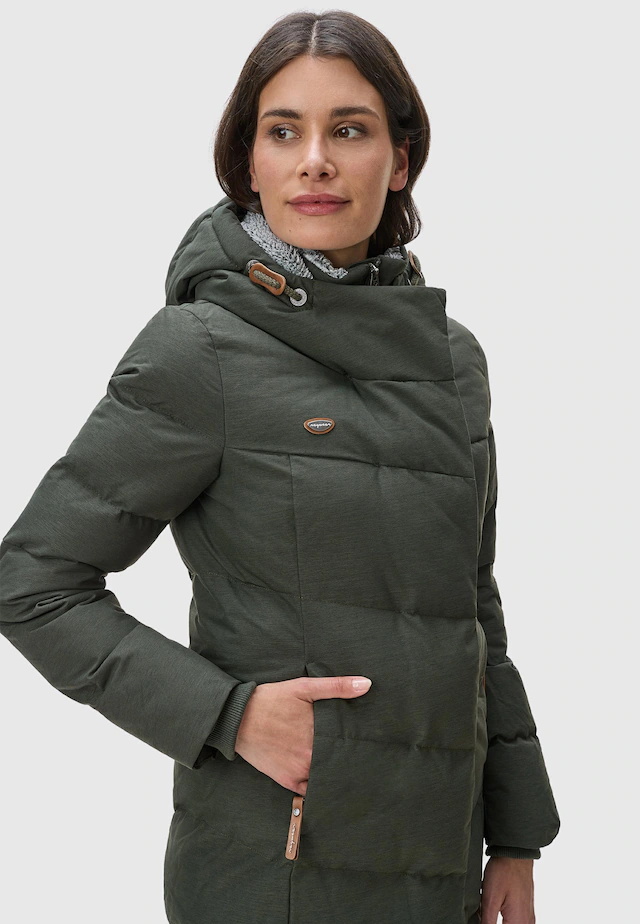 Ragwear Wintermantel »Pavla« stylischer Winterparka mit Teddyfutter und Kapuze