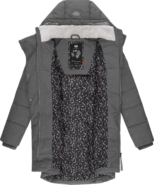 Ragwear Wintermantel »Pavla« stylischer Winterparka mit Teddyfutter und Kapuze
