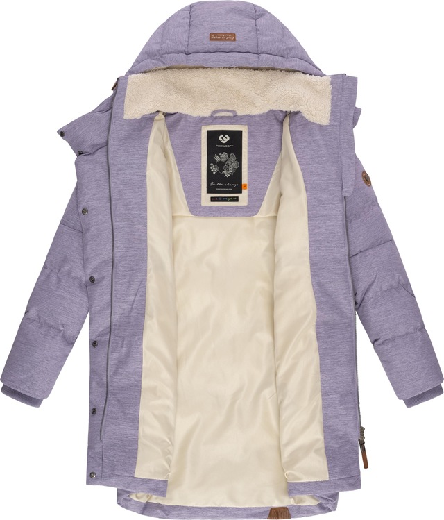 Ragwear Wintermantel »Pavla« stylischer Winterparka mit Teddyfutter und Kapuze