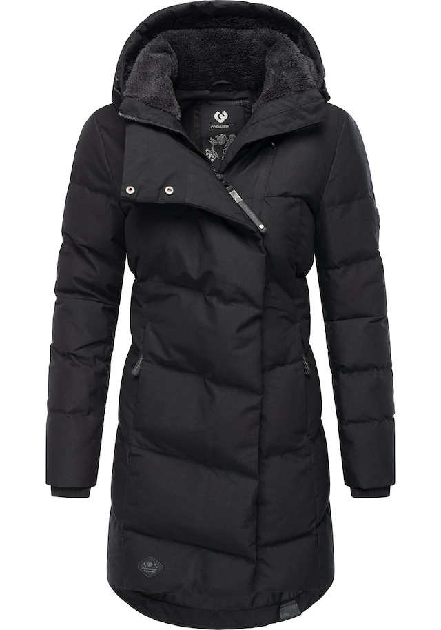 Ragwear Wintermantel »Pavla« stylischer Winterparka mit Teddyfutter und Kapuze