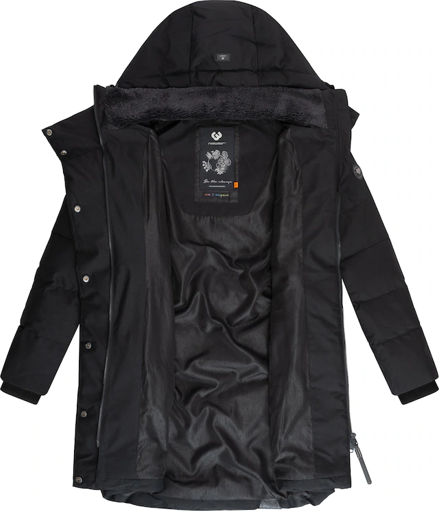 Ragwear Wintermantel »Pavla« stylischer Winterparka mit Teddyfutter und Kapuze