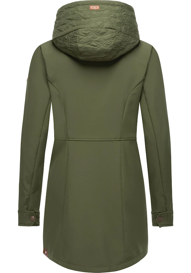 Ragwear Softshellmantel »Ybela« sportliche, gefütterte Outdoorjacke mit Kapuze