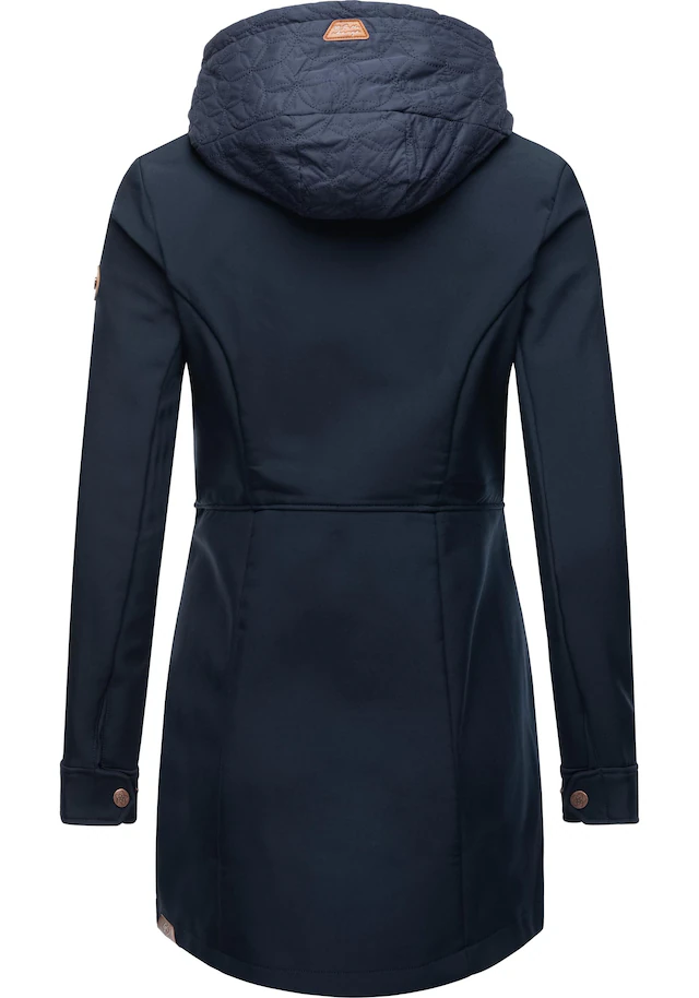 Ragwear Softshellmantel »Ybela« sportliche, gefütterte Outdoorjacke mit Kapuze