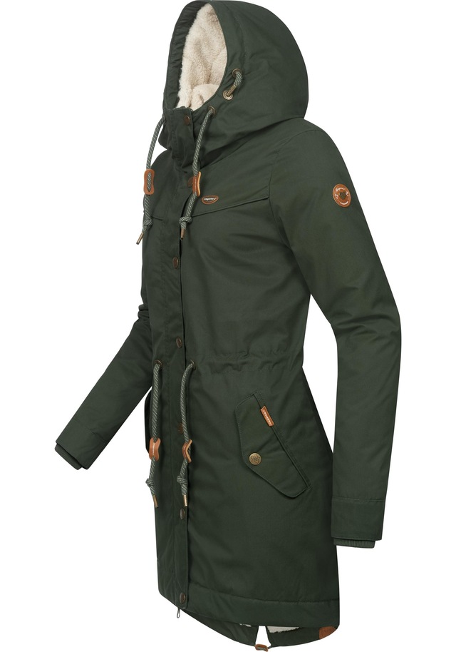 Ragwear Winterjacke »YM-Canny« mit Kapuze stylischer Damen Kurzmantel Parka mit Kapuze