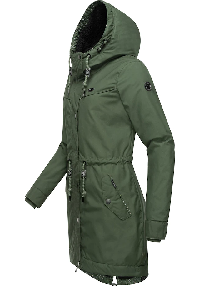 Ragwear Winterjacke »YM-Canny« mit Kapuze stylischer Damen Kurzmantel Parka mit Kapuze