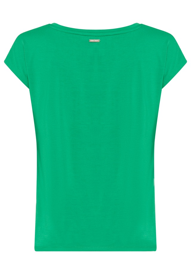 Laura Scott Shirtbluse »im Materialmix mit Satin, verschiedene Muster für jeden Geschmack,« femininer Stil, Rundhalsausschnitt, lockere Passform