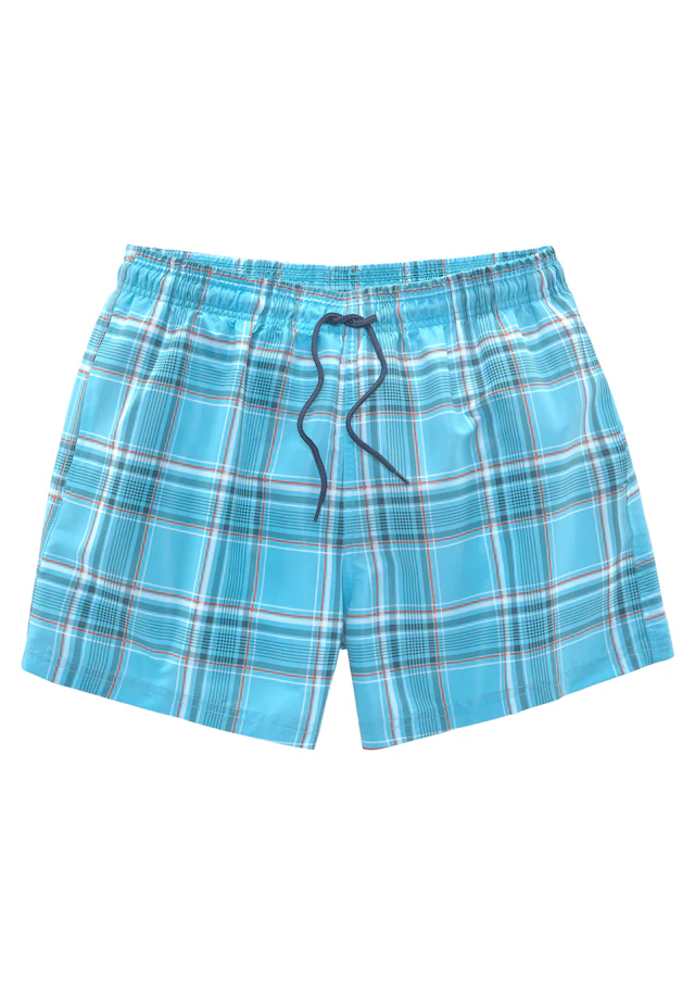 H.I.S Badeshorts »Karo« mit kontrastfarbiger Kordel