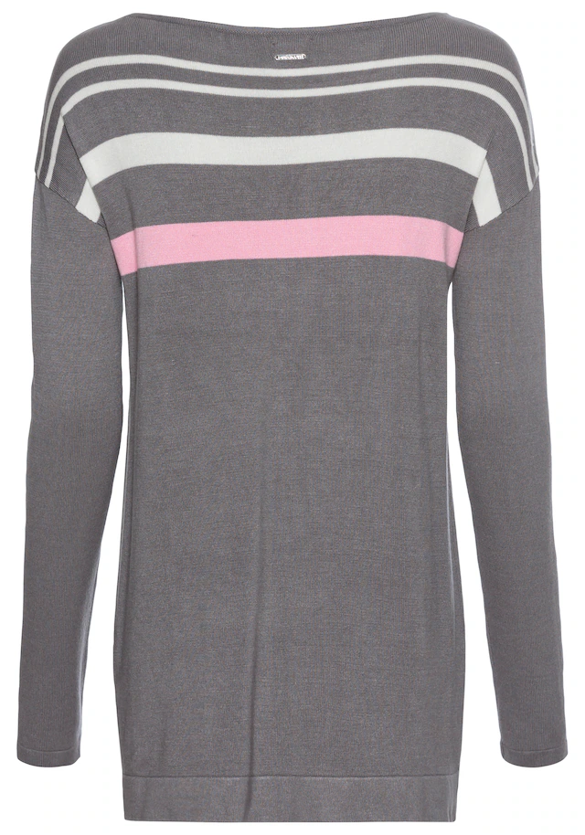 Laura Scott Strickpullover in Streifen-Design mit Glitzersteinen