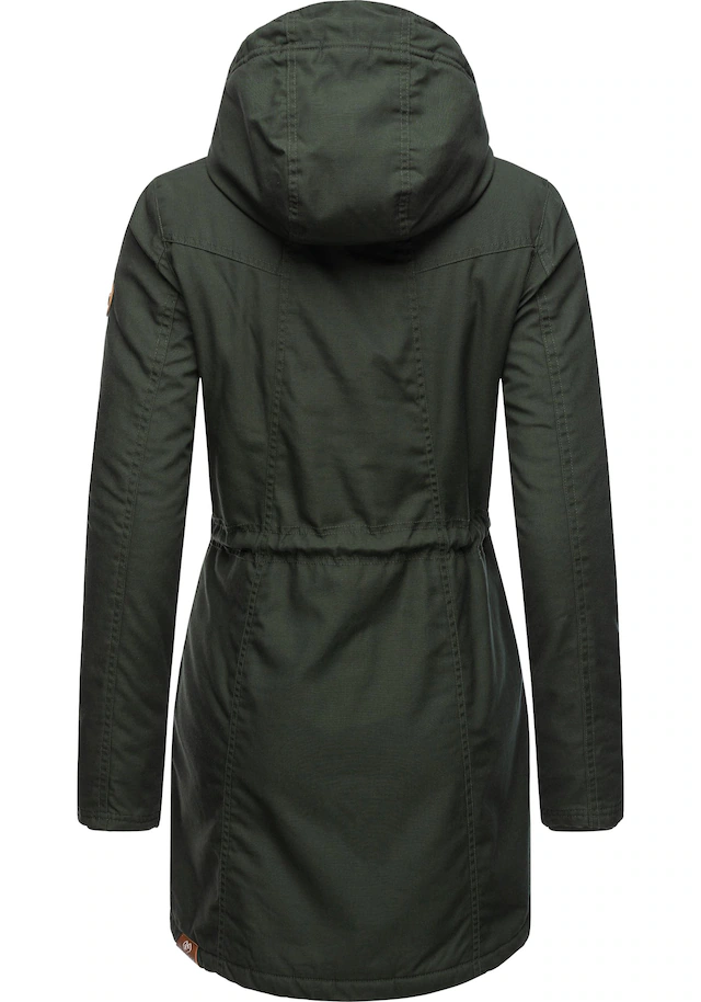 Ragwear Wintermantel »Elsie« stylischer Winterparka mit Kapuze und Teddyfleece