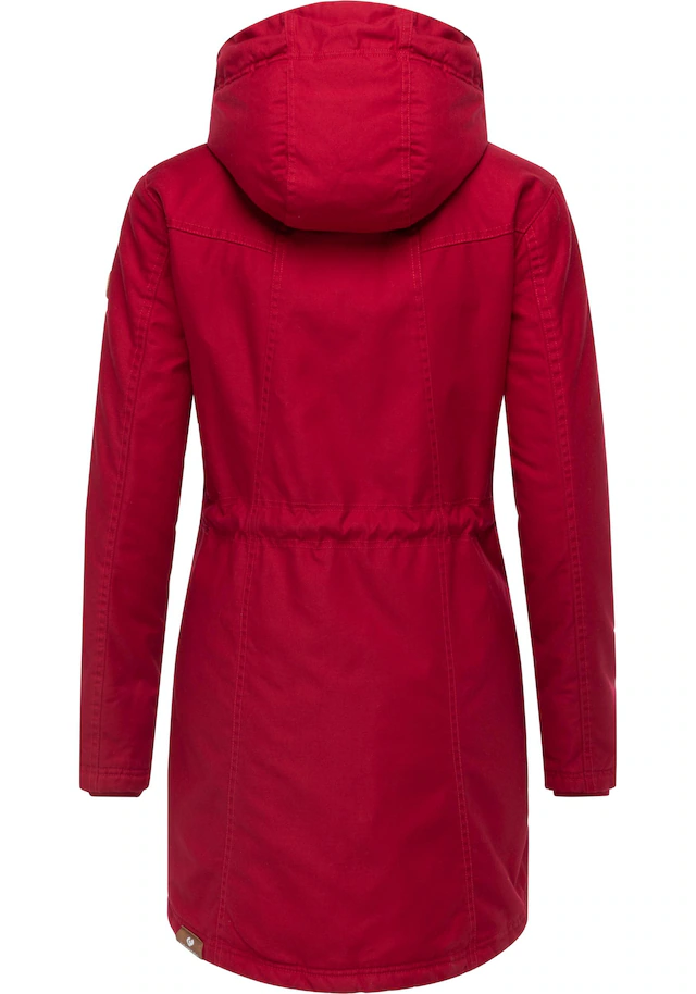Ragwear Wintermantel »Elsie« stylischer Winterparka mit Kapuze und Teddyfleece