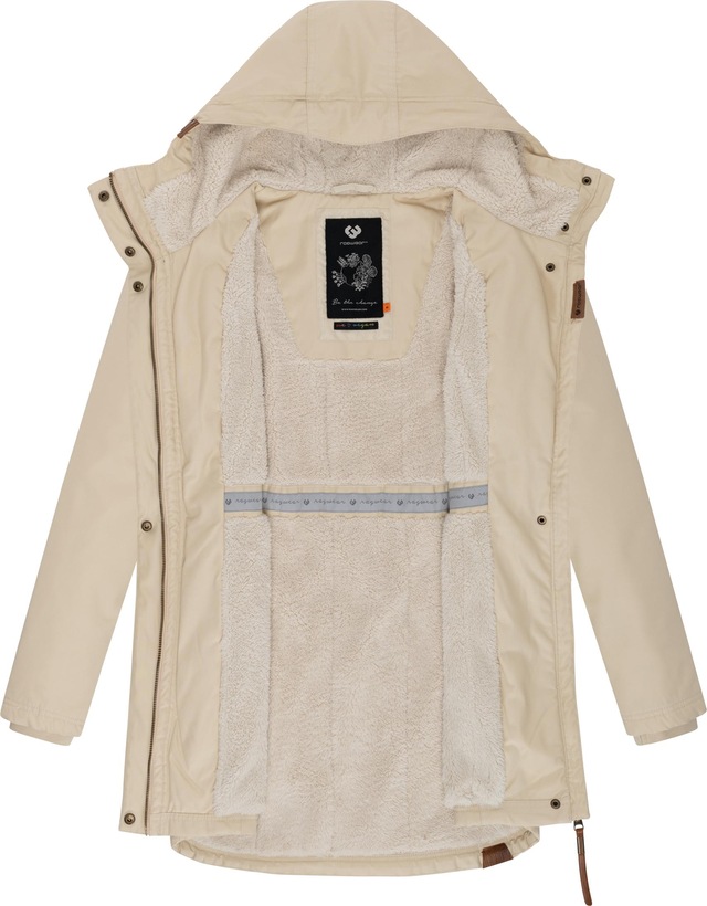 Ragwear Wintermantel »Elsie« stylischer Winterparka mit Kapuze und Teddyfleece