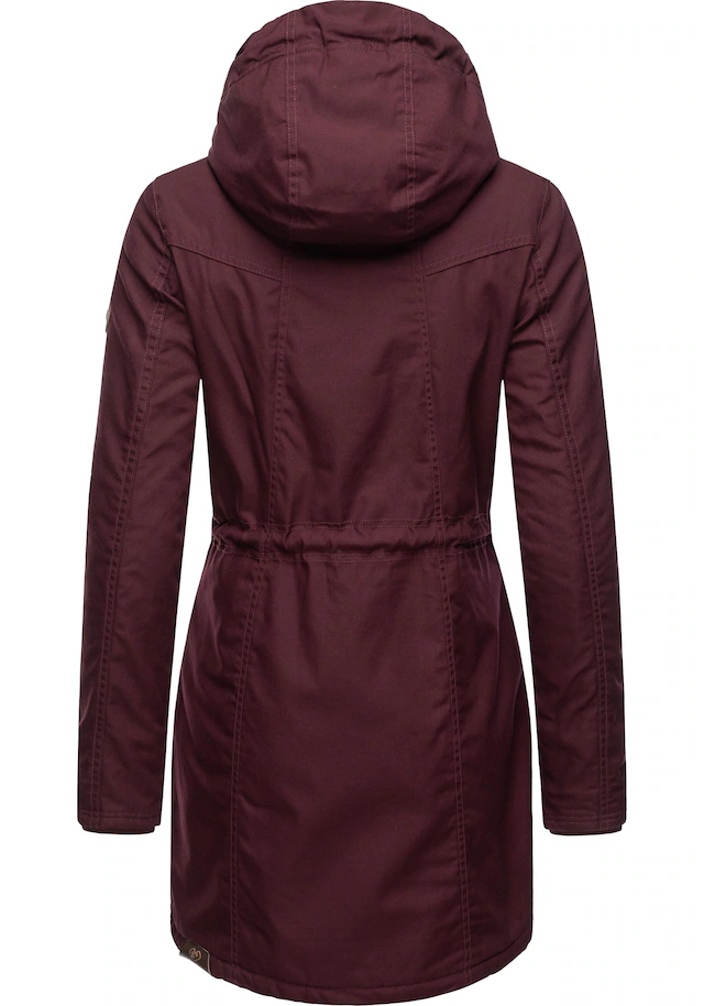 Ragwear Wintermantel »Elsie« stylischer Winterparka mit Kapuze und Teddyfleece