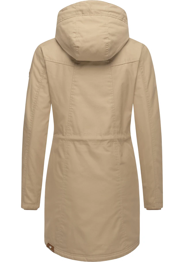 Ragwear Wintermantel »Elsie« stylischer Winterparka mit Kapuze und Teddyfleece