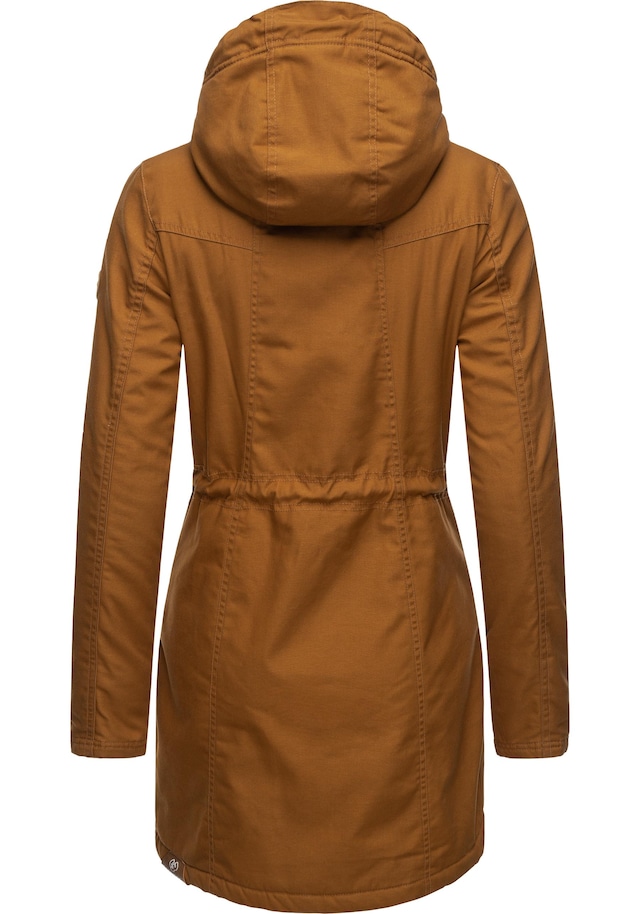 Ragwear Wintermantel »Elsie« stylischer Winterparka mit Kapuze und Teddyfleece
