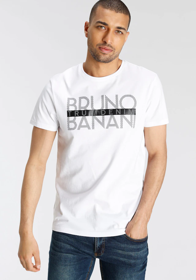 Bruno Banani T-Shirt kurzärmelig, schmal geschnitten, bedruckt, aus Baumwolle