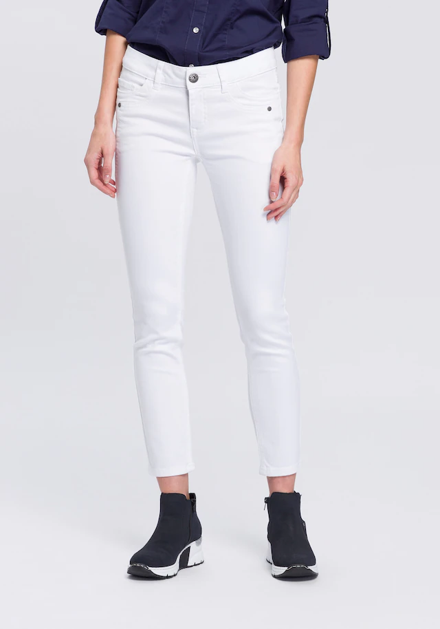 Arizona 7/8-Jeans »mit Keileinsätzen« extra-enger Schnitt, Used-Look-Waschung, niedrige Leibhöhe