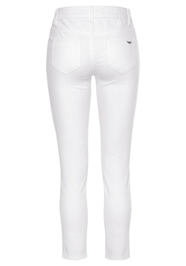 Arizona 7/8-Jeans »mit Keileinsätzen« extra-enger Schnitt, Used-Look-Waschung, niedrige Leibhöhe