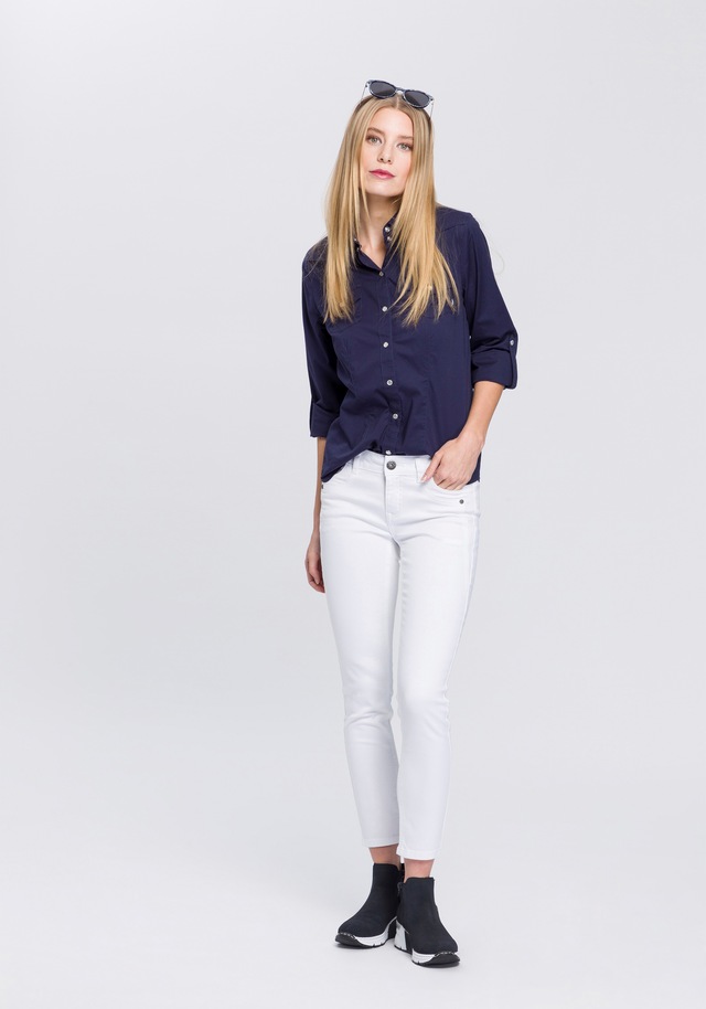 Arizona 7/8-Jeans »mit Keileinsätzen« extra-enger Schnitt, Used-Look-Waschung, niedrige Leibhöhe