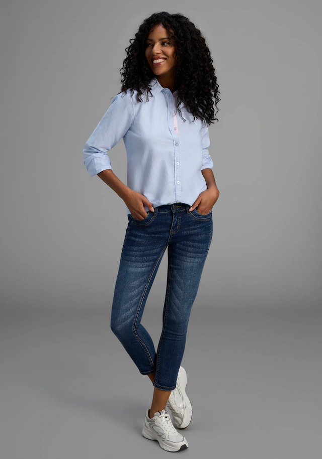 Arizona 7/8-Jeans »mit Keileinsätzen« extra-enger Schnitt, Used-Look-Waschung, niedrige Leibhöhe