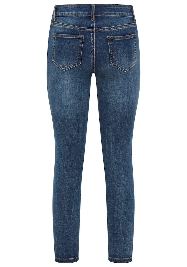 Arizona 7/8-Jeans »mit Keileinsätzen« extra-enger Schnitt, Used-Look-Waschung, niedrige Leibhöhe
