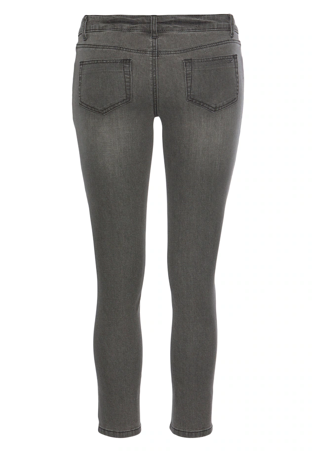 Arizona 7/8-Jeans »mit Keileinsätzen« extra-enger Schnitt, Used-Look-Waschung, niedrige Leibhöhe