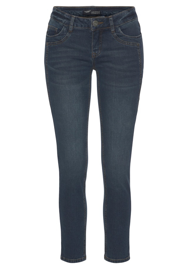 Arizona 7/8-Jeans »mit Keileinsätzen« extra-enger Schnitt, Used-Look-Waschung, niedrige Leibhöhe