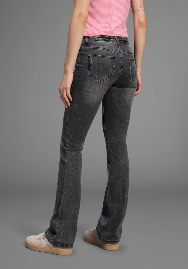 Arizona Bootcut-Jeans »mit Keileinsätzen« ausgestellte Beinform, niedrige Leibhöhe, elastisches Material