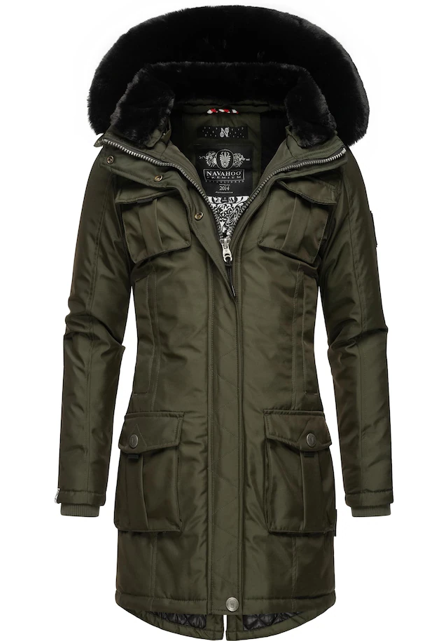 Navahoo Wintermantel »Tiniis« Parka mit abnehmbarer Kapuze und extra Einkaufstasche