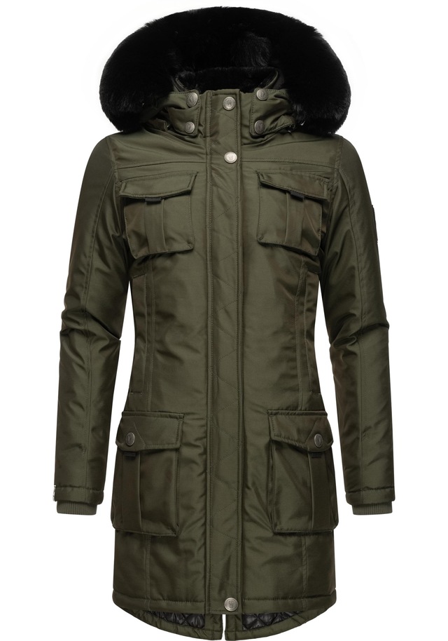 Navahoo Wintermantel »Tiniis« Parka mit abnehmbarer Kapuze und extra Einkaufstasche