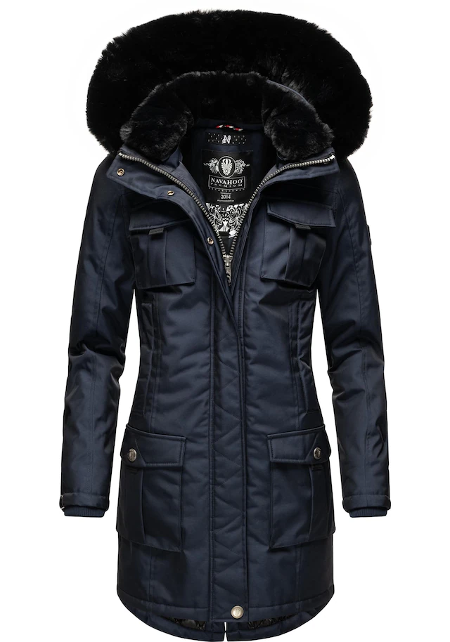 Navahoo Wintermantel »Tiniis« Parka mit abnehmbarer Kapuze und extra Einkaufstasche