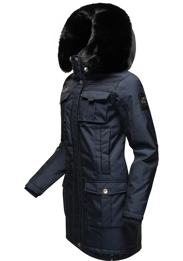 Navahoo Wintermantel »Tiniis« Parka mit abnehmbarer Kapuze und extra Einkaufstasche
