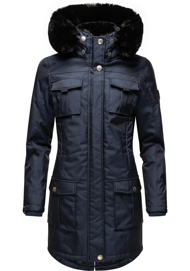 Navahoo Wintermantel »Tiniis« Parka mit abnehmbarer Kapuze und extra Einkaufstasche