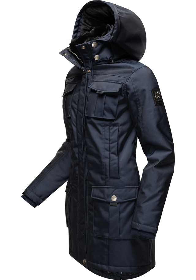 Navahoo Wintermantel »Tiniis« Parka mit abnehmbarer Kapuze und extra Einkaufstasche