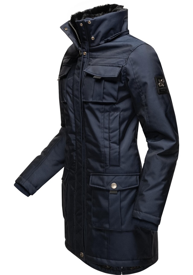 Navahoo Wintermantel »Tiniis« Parka mit abnehmbarer Kapuze und extra Einkaufstasche