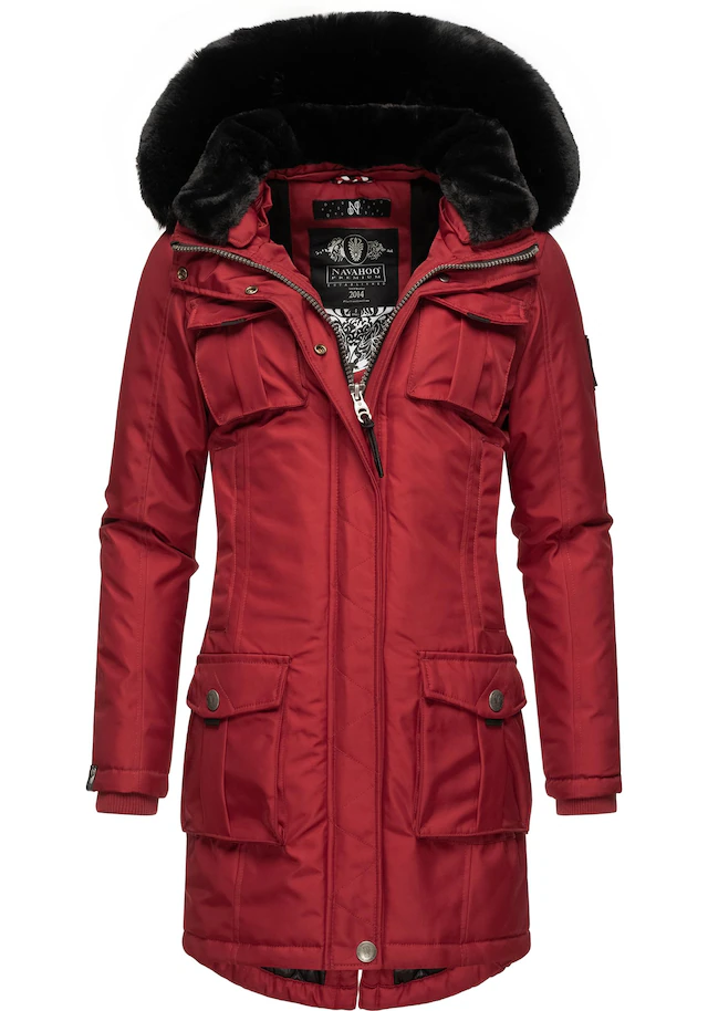 Navahoo Wintermantel »Tiniis« Parka mit abnehmbarer Kapuze und extra Einkaufstasche