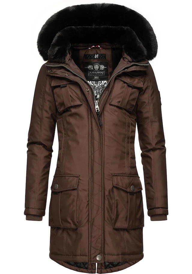 Navahoo Wintermantel »Tiniis« Parka mit abnehmbarer Kapuze und extra Einkaufstasche