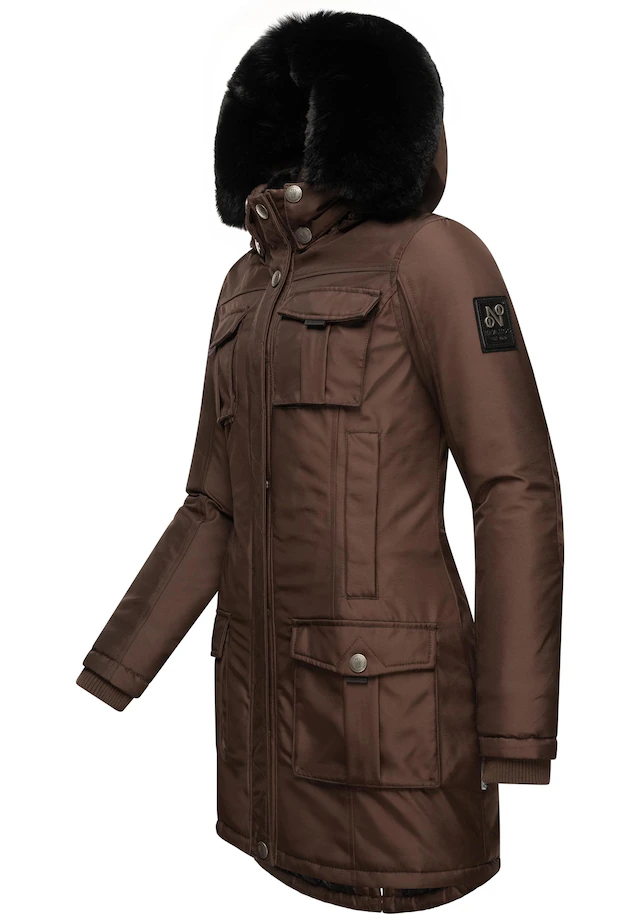 Navahoo Wintermantel »Tiniis« Parka mit abnehmbarer Kapuze und extra Einkaufstasche