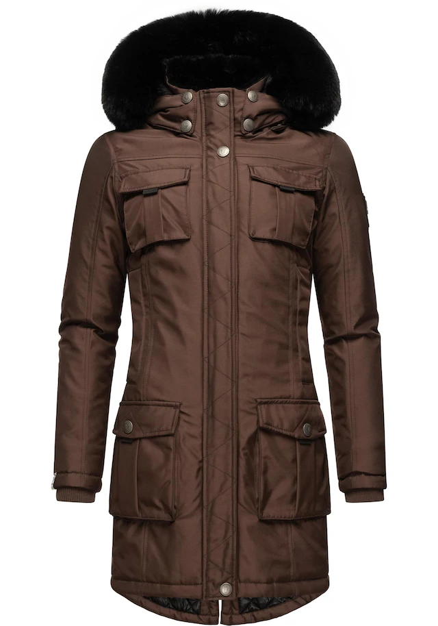 Navahoo Wintermantel »Tiniis« Parka mit abnehmbarer Kapuze und extra Einkaufstasche