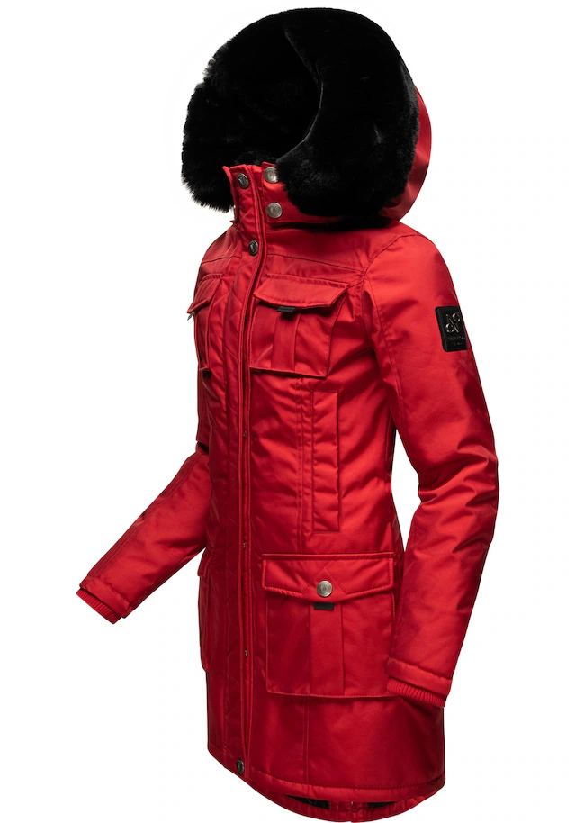 Navahoo Wintermantel »Tiniis« Parka mit abnehmbarer Kapuze und extra Einkaufstasche