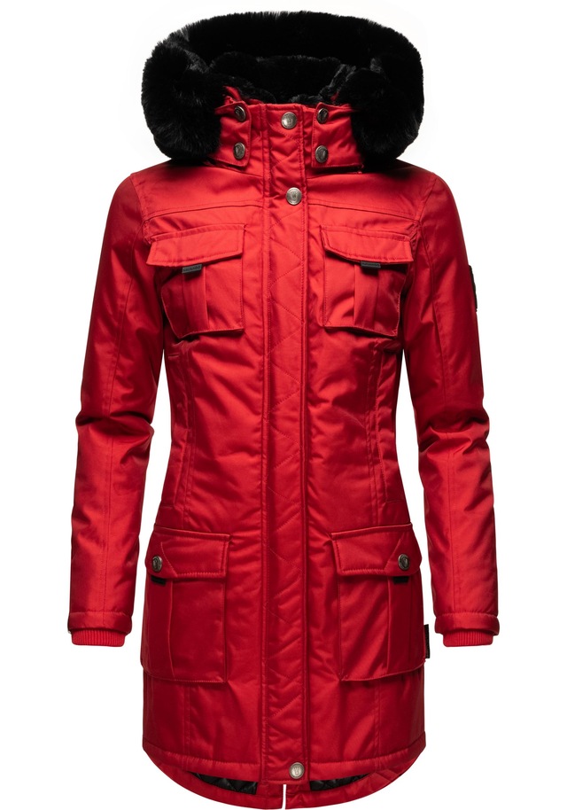 Navahoo Wintermantel »Tiniis« Parka mit abnehmbarer Kapuze und extra Einkaufstasche