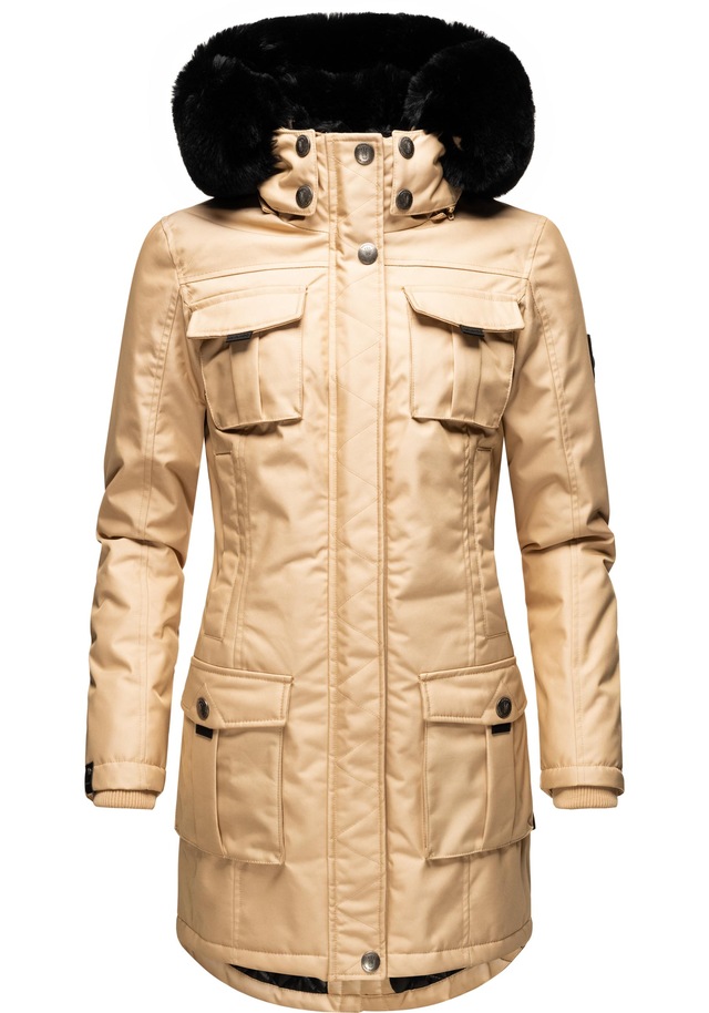 Navahoo Wintermantel »Tiniis« Parka mit abnehmbarer Kapuze und extra Einkaufstasche