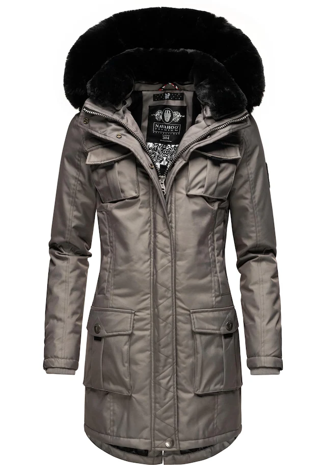 Navahoo Wintermantel »Tiniis« Parka mit abnehmbarer Kapuze und extra Einkaufstasche