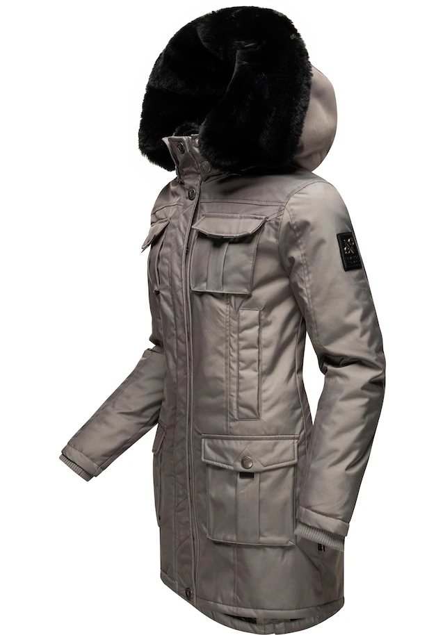 Navahoo Wintermantel »Tiniis« Parka mit abnehmbarer Kapuze und extra Einkaufstasche