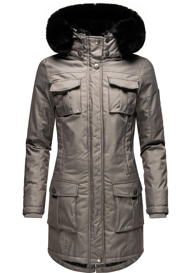Navahoo Wintermantel »Tiniis« Parka mit abnehmbarer Kapuze und extra Einkaufstasche