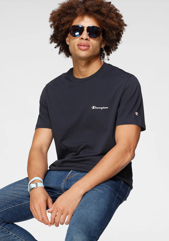 Champion T-Shirt Packung, 2er-Pack, 2er-Pack, mit Rundhalsausschnitt, aus Baumwolle, Kurzarm