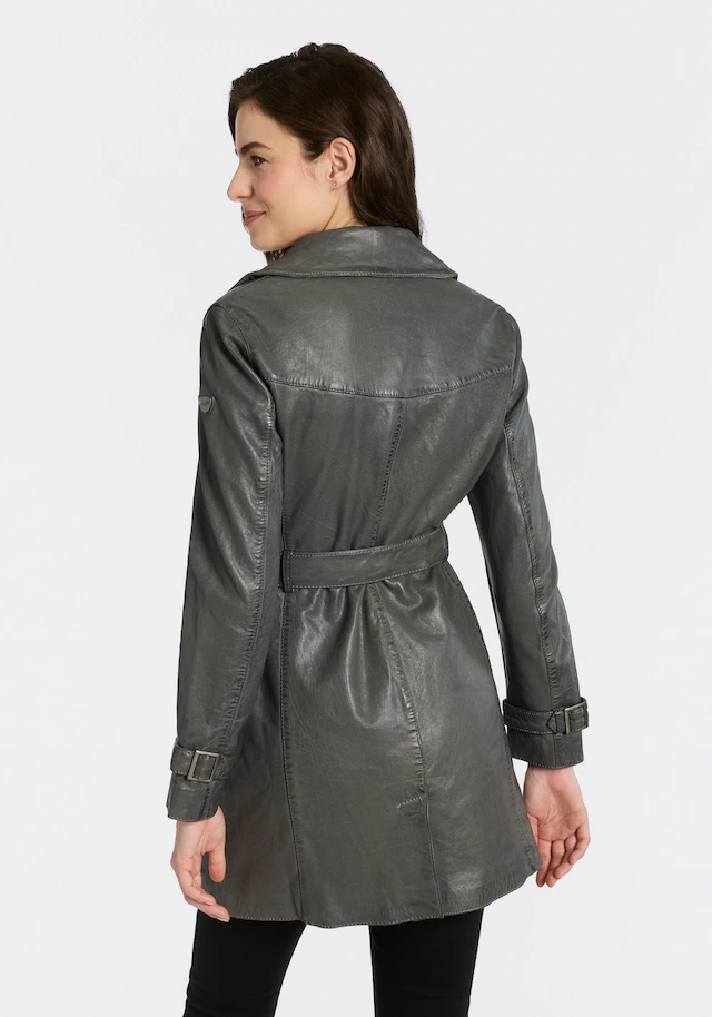 Mauritius Ledermantel »GWTaresa« 2 Stk. Leder-Trenchcoat mit Bindegürtel