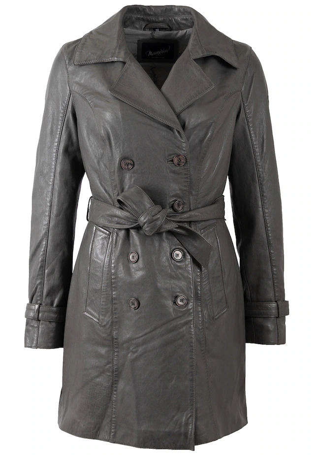 Mauritius Ledermantel »GWTaresa« 2 Stk. Leder-Trenchcoat mit Bindegürtel