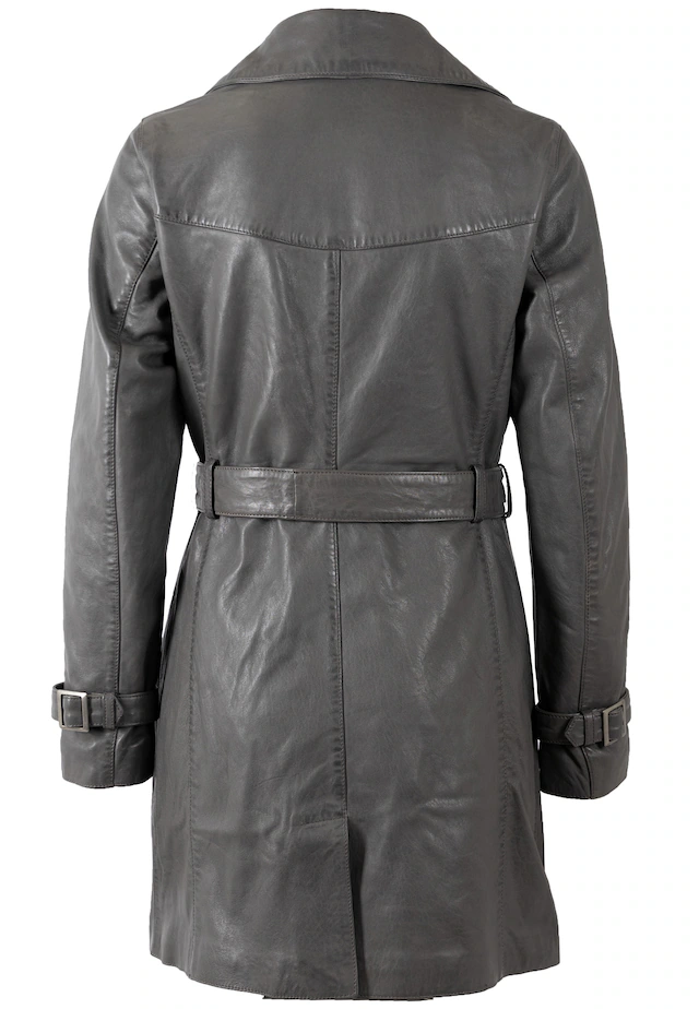 Mauritius Ledermantel »GWTaresa« 2 Stk. Leder-Trenchcoat mit Bindegürtel